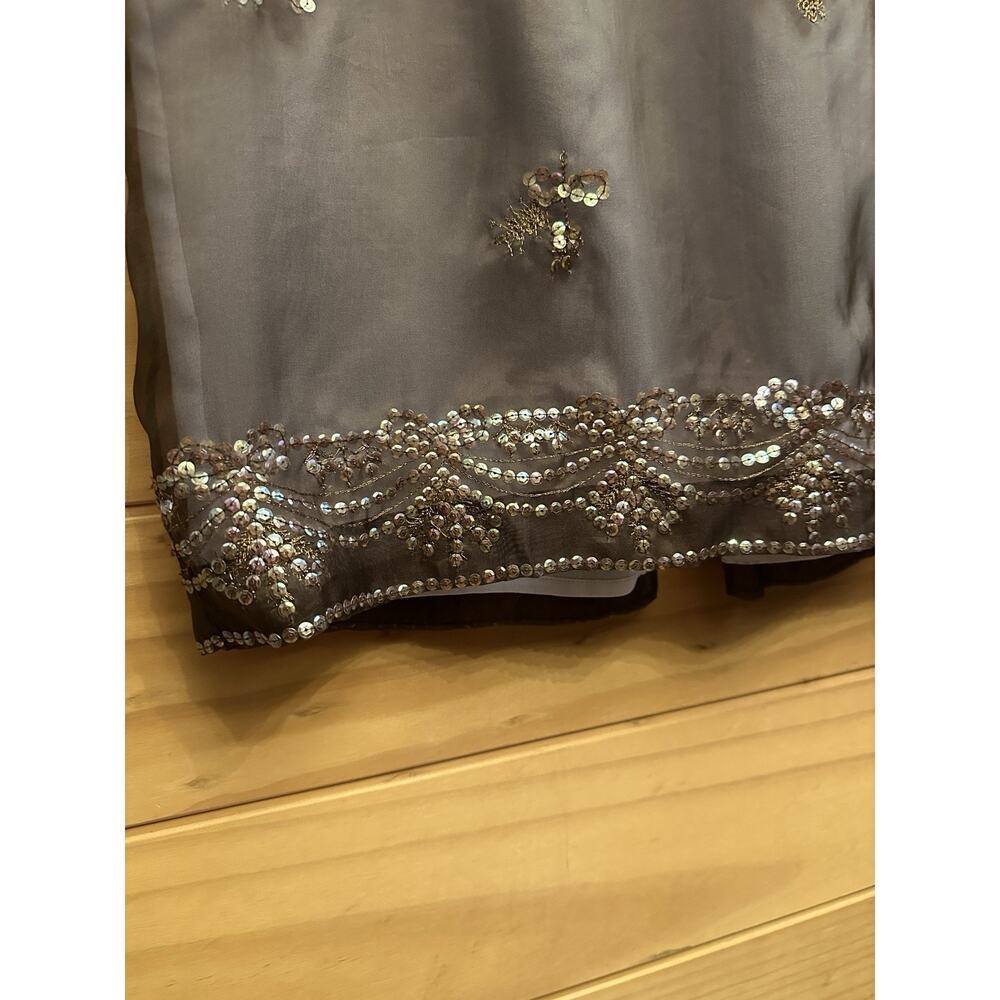 ARGENTI Dress Women’s Size 8 Silk Sheath Lined Sleeveless Sequined Cocktail - Picture 6 of 12
